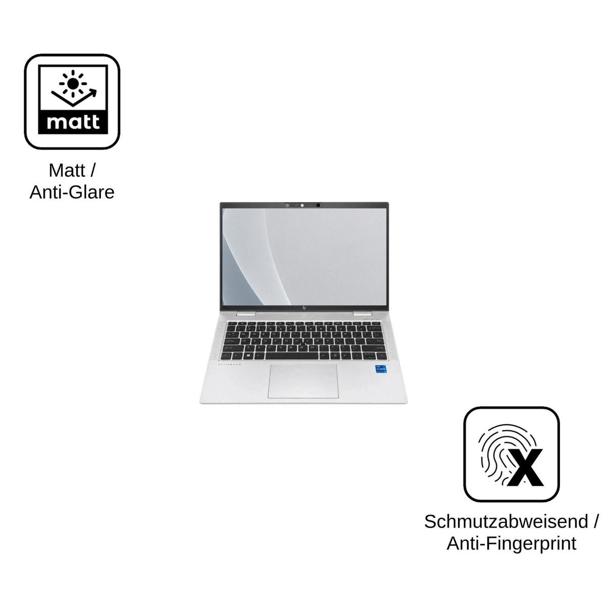 2x Screen Protector for HP EliteBook x360 1030 G8 13.3 matte Flexible Glass 9H dipos