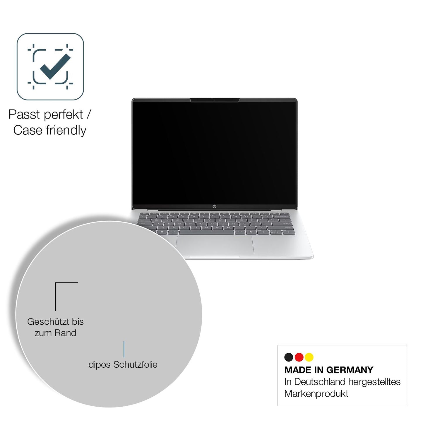 9H Hartbeschichtete, flexible Folie passend zugeschnitten für HP OmniBook 5 14 Zoll