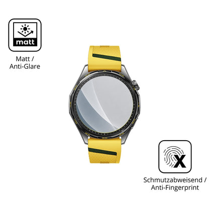 9H Hartbeschichtete, flexible Folie passend zugeschnitten für Huawei Watch GT 7 46 mm
