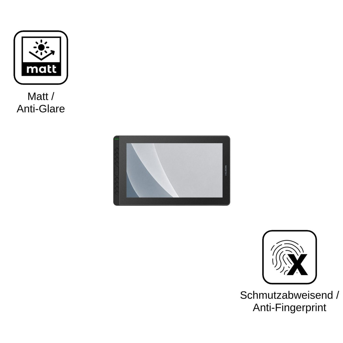 2x Screen Protector for Huion Kamvas 16 2021 matte Flexible Glass 9H dipos