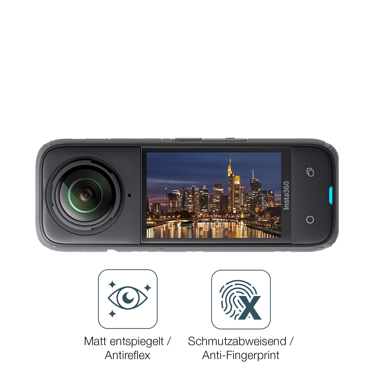 9H Hartbeschichtete, flexible Folie passend zugeschnitten für Insta 360 X4