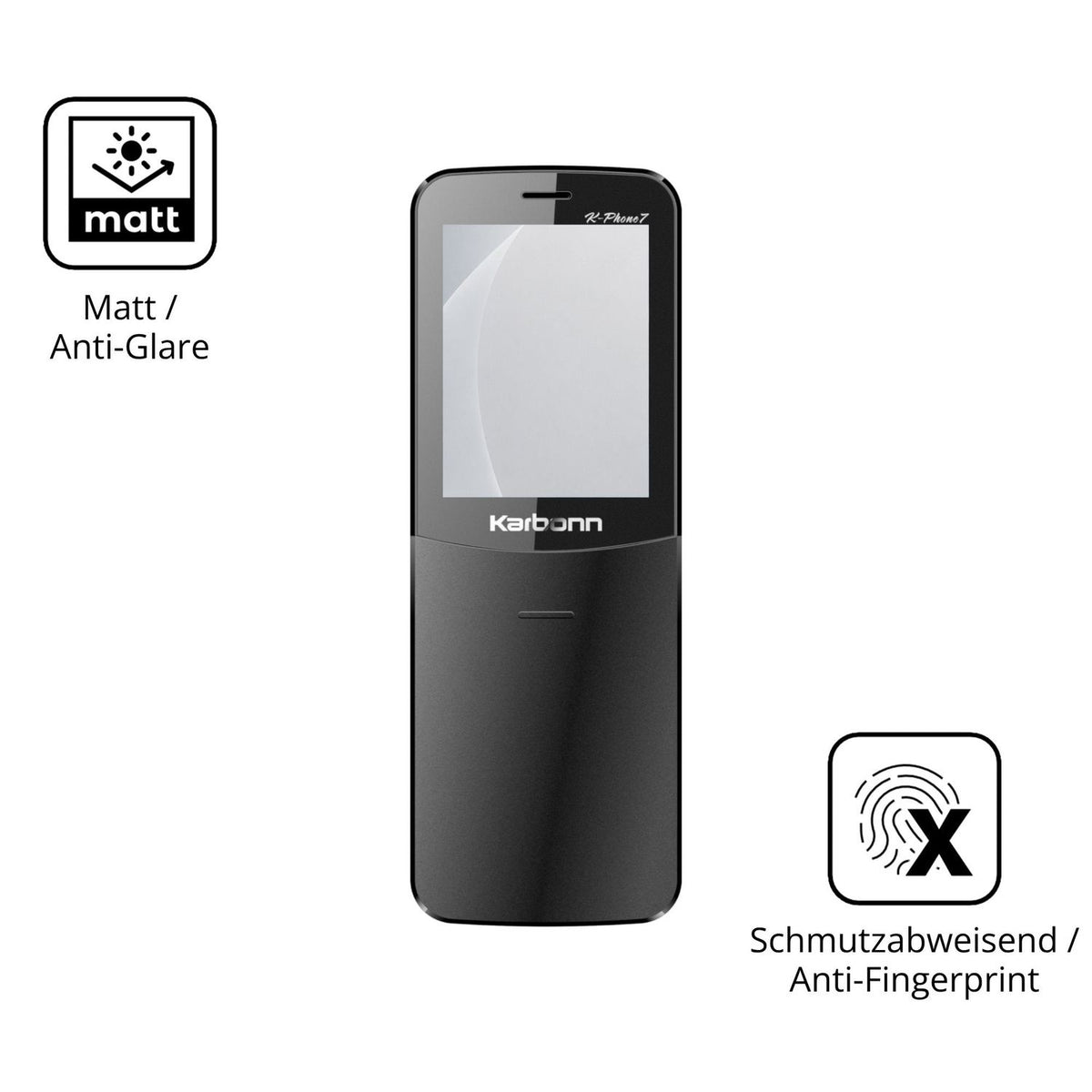 9H Hartbeschichtete, flexible Folie passend zugeschnitten für Karbonn K Phone 7