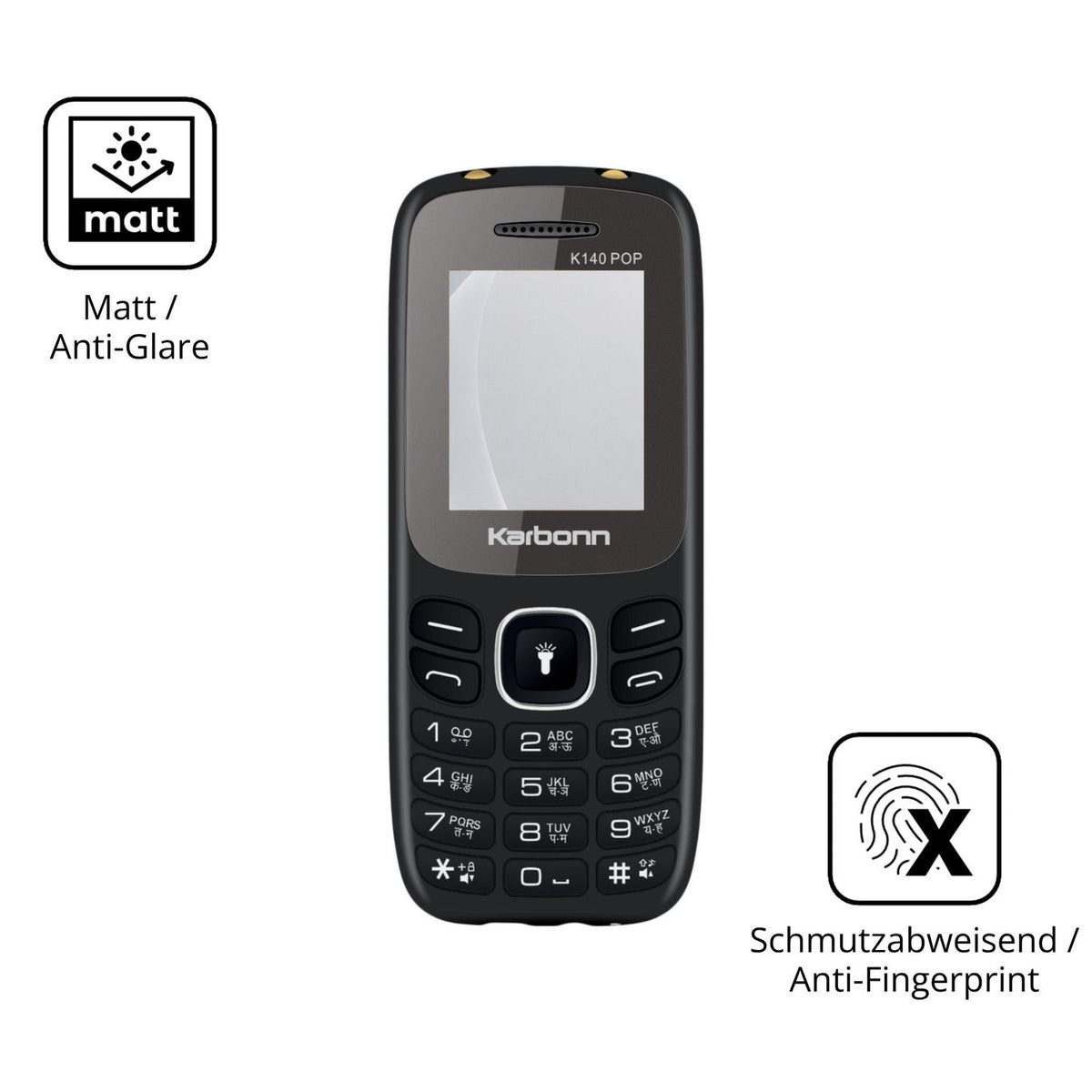 9H Hartbeschichtete, flexible Folie passend zugeschnitten für Karbonn K140 Pop