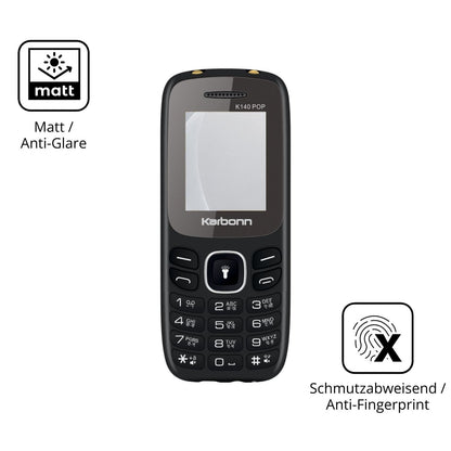 9H Hartbeschichtete, flexible Folie passend zugeschnitten für Karbonn K140 Pop