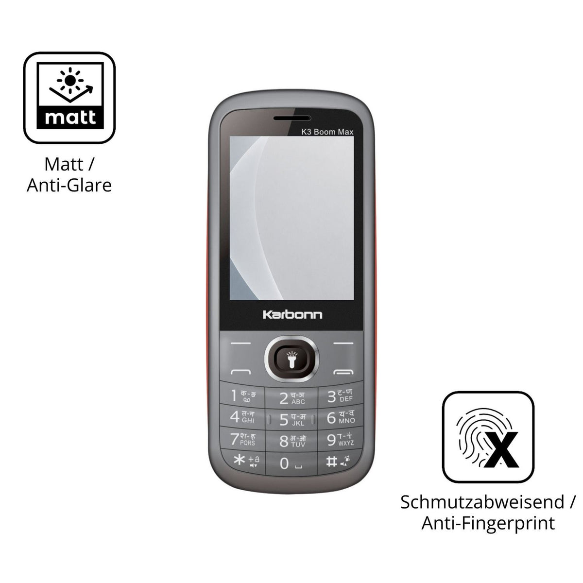9H Hartbeschichtete, flexible Folie passend zugeschnitten für Karbonn K3 Boom Max