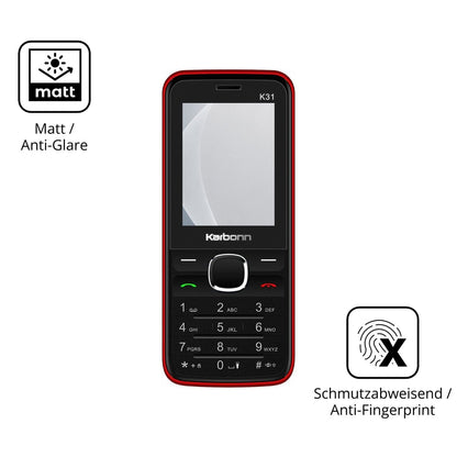 9H Hartbeschichtete, flexible Folie passend zugeschnitten für Karbonn K31
