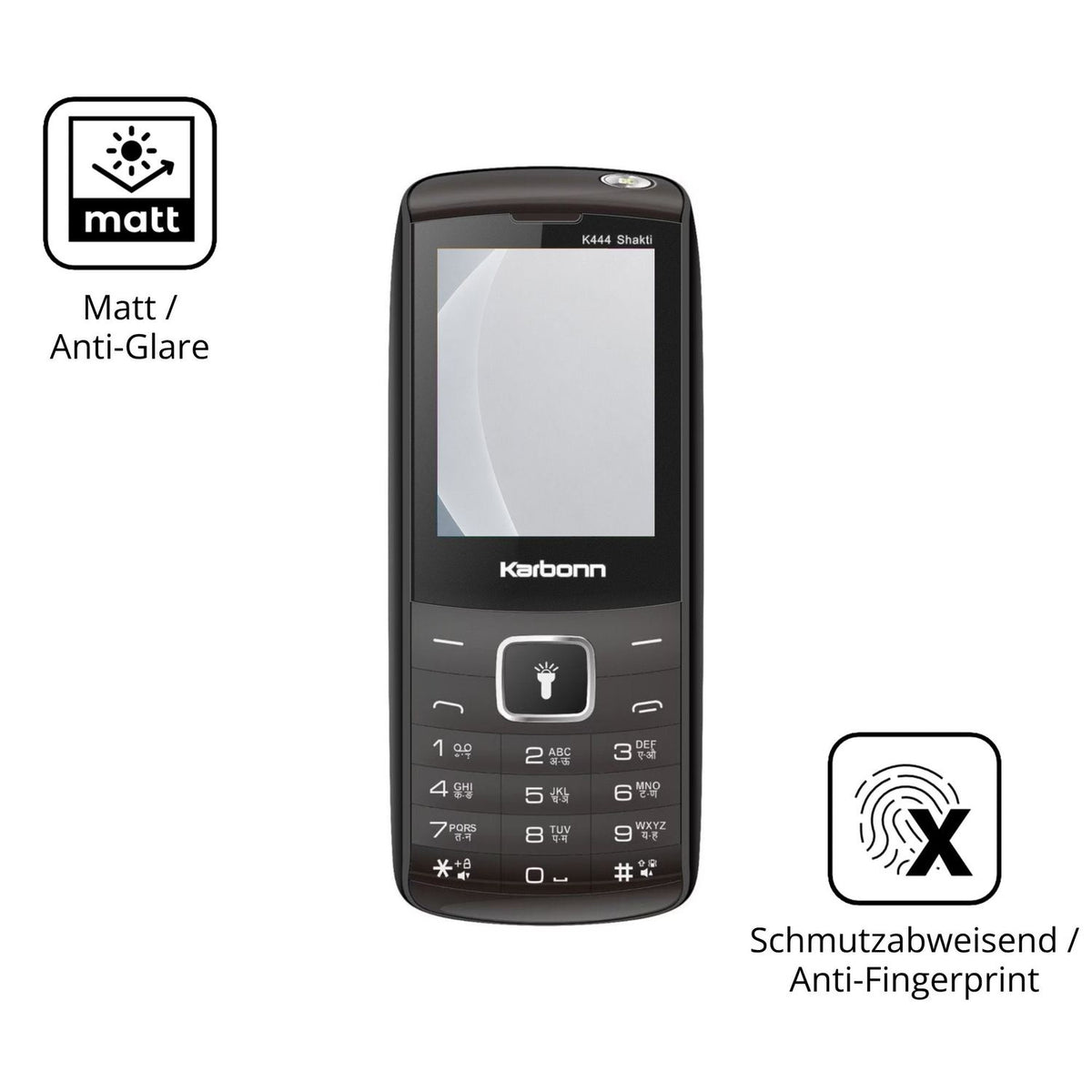 9H Hartbeschichtete, flexible Folie passend zugeschnitten für Karbonn K444 Shakti