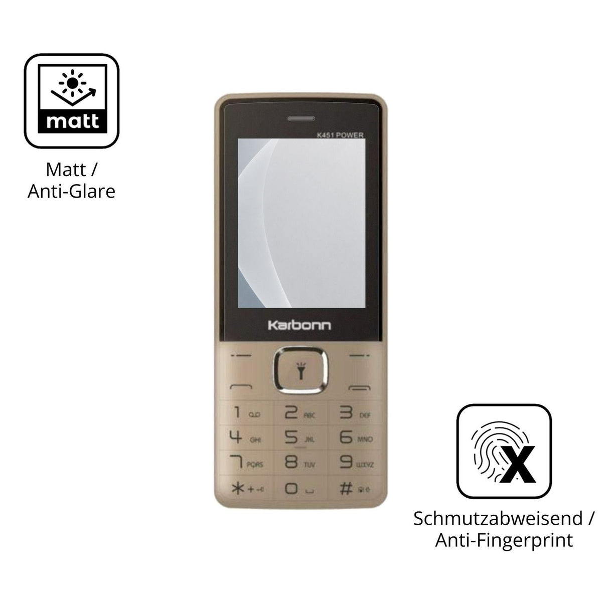 9H Hartbeschichtete, flexible Folie passend zugeschnitten für Karbonn K451 Power