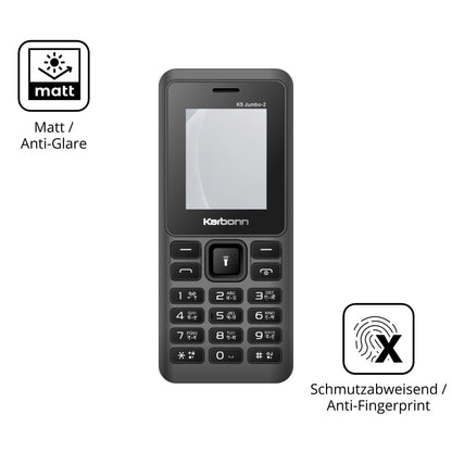 9H Hartbeschichtete, flexible Folie passend zugeschnitten für Karbonn K5 Jumbo 2