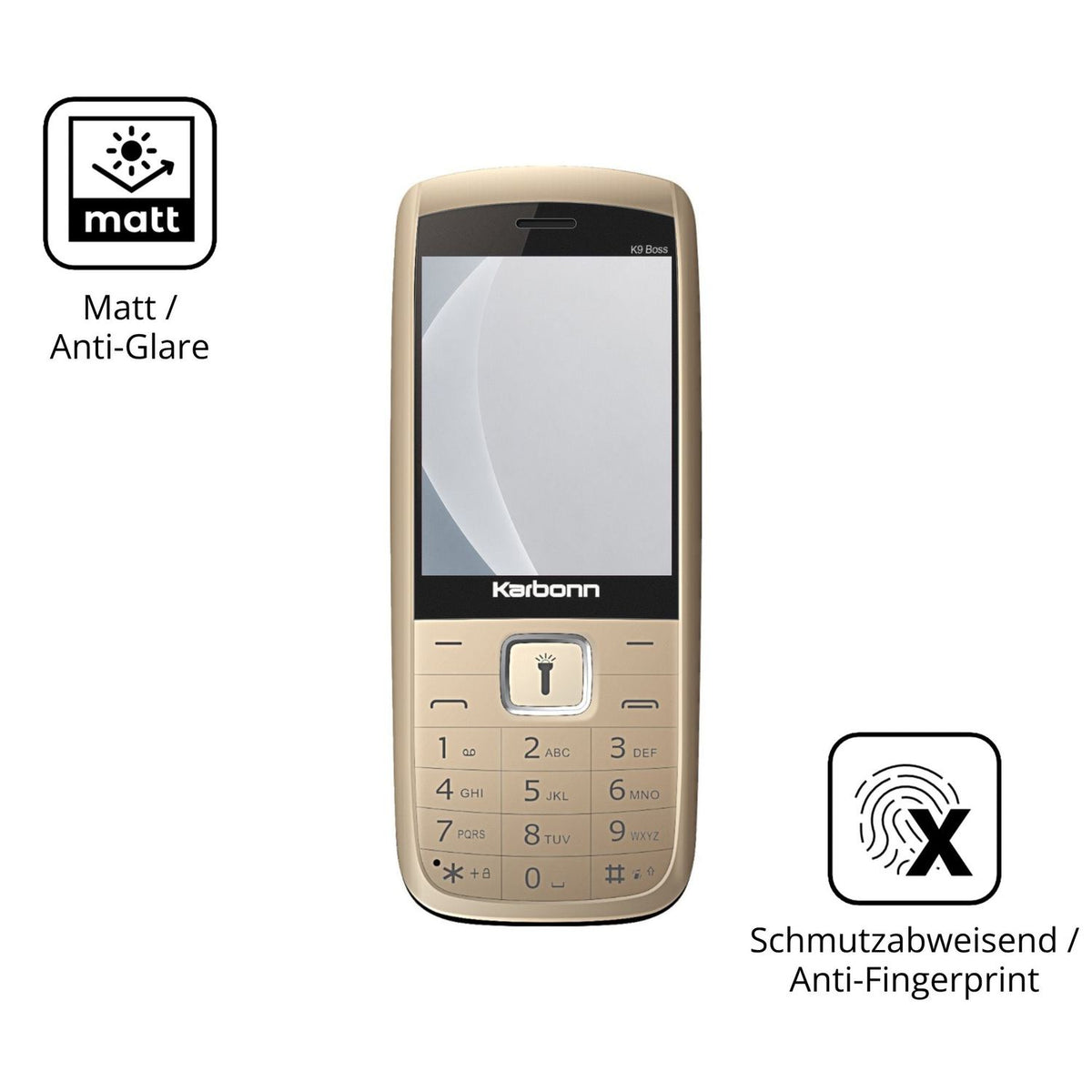 9H Hartbeschichtete, flexible Folie passend zugeschnitten für Karbonn K9 Boss