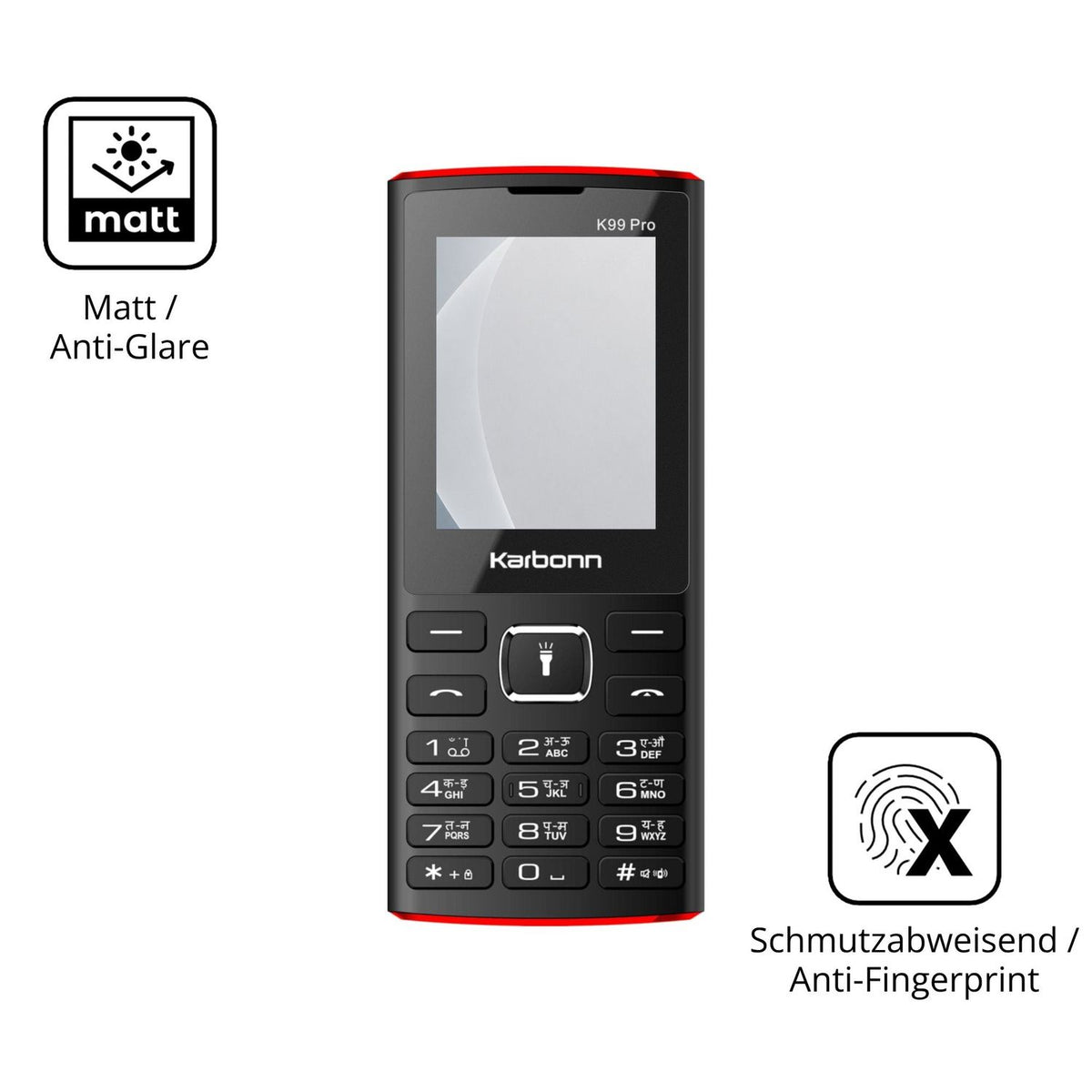 9H Hartbeschichtete, flexible Folie passend zugeschnitten für Karbonn K99 Pro
