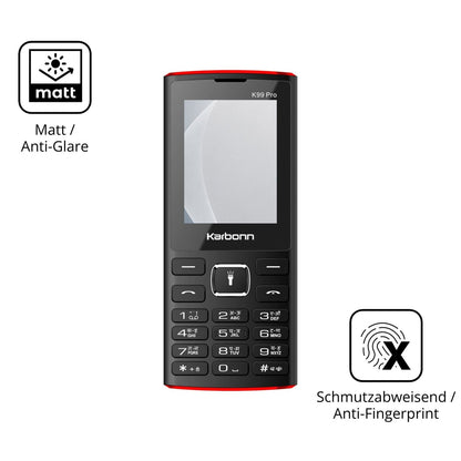 9H Hartbeschichtete, flexible Folie passend zugeschnitten für Karbonn K99 Pro