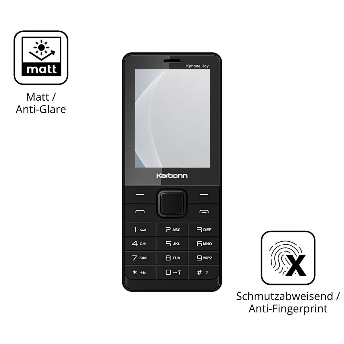 9H Hartbeschichtete, flexible Folie passend zugeschnitten für Karbonn Kphone Joy