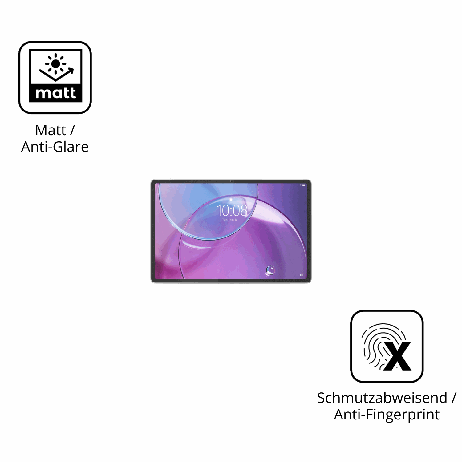 9H Hartbeschichtete, flexible Folie passend zugeschnitten für Lenovo Idea Tab Pro Gen 2 13 Zoll