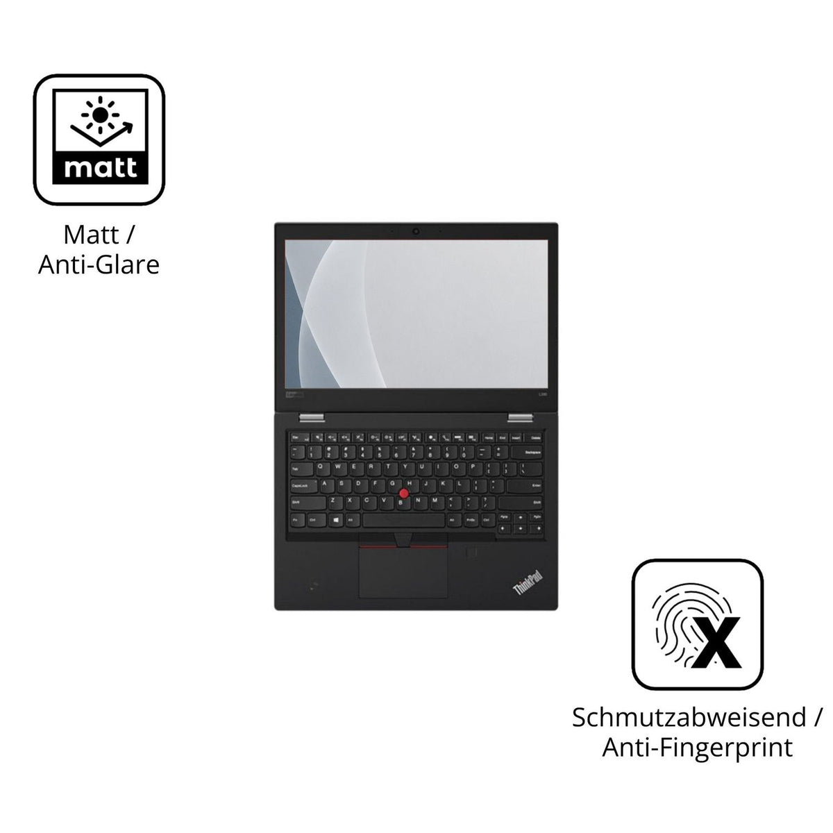 9H Hartbeschichtete, flexible Folie passend zugeschnitten für Lenovo Thinkpad L380 Yoga