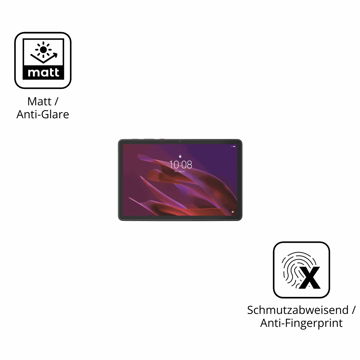 9H Hartbeschichtete, flexible Folie passend zugeschnitten für Lenovo ThinkTab X11 Gen 1