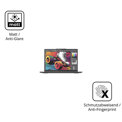 9H Hartbeschichtete, flexible Folie passend zugeschnitten für Lenovo Yoga 7 2-in-1 14IML9