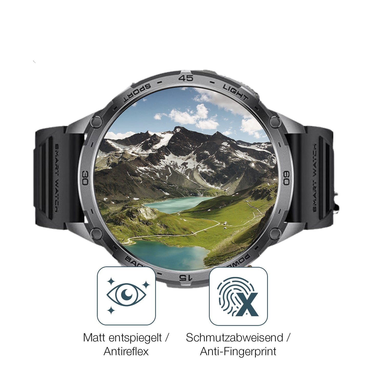 9H Hartbeschichtete, flexible Folie passend zugeschnitten für Lige TX3-A 1.73 Zoll