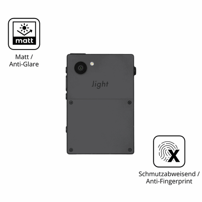 9H Hartbeschichtete, flexible Folie passend zugeschnitten für Light Phone 3 Rückseite