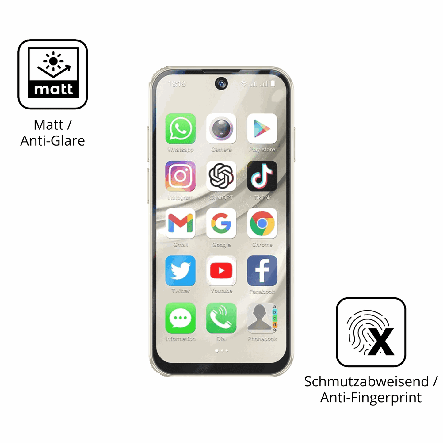 9H Hartbeschichtete, flexible Folie passend zugeschnitten für Longben XS19 Pro