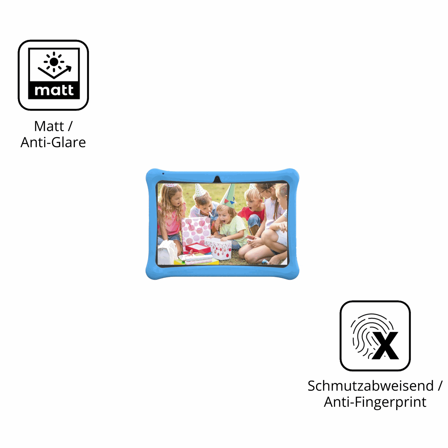 9H Hartbeschichtete, flexible Folie passend zugeschnitten für Menghu Kids Tablet 10.1