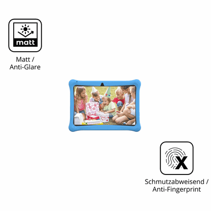 9H Hartbeschichtete, flexible Folie passend zugeschnitten für Menghu Kids Tablet 10.1