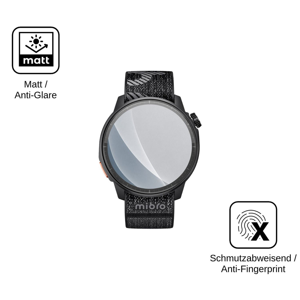 2x Screen Protector for Mibro AeroPace matte Flexible Glass 9H dipos
