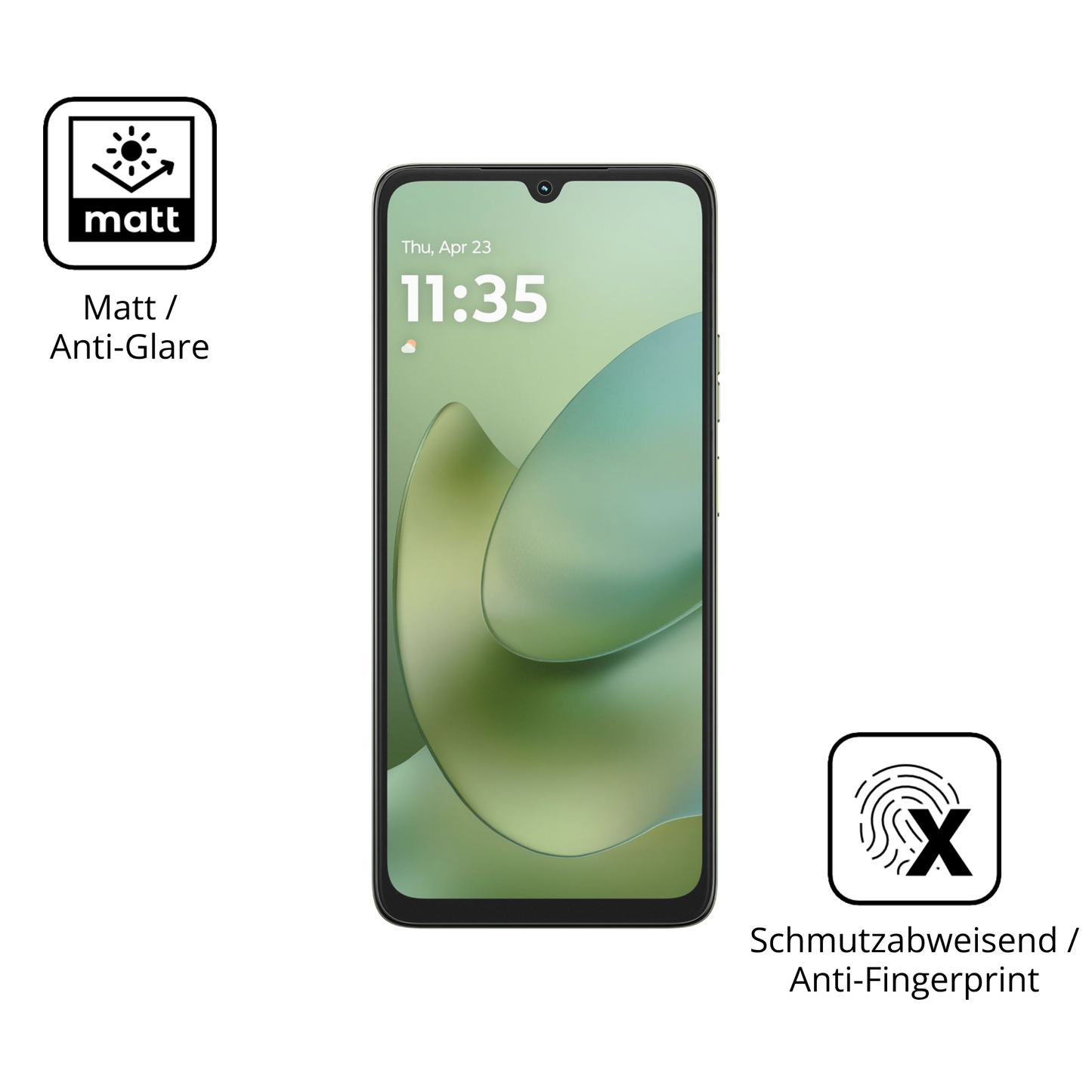 9H Hartbeschichtete, flexible Folie passend zugeschnitten f�r Motorola Moto G06