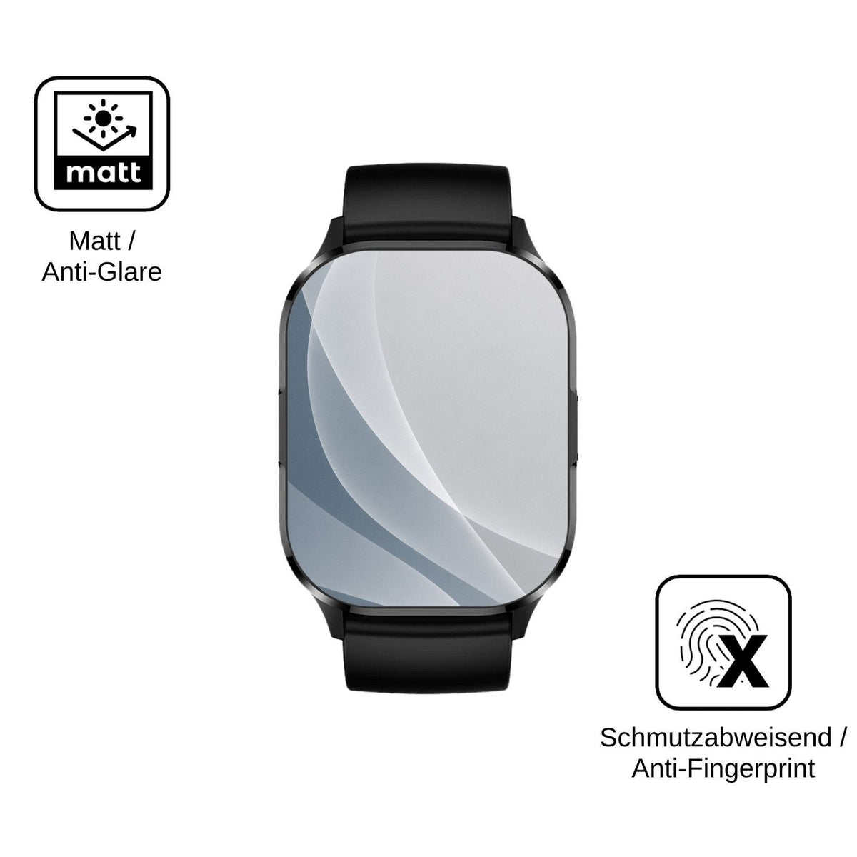 2x Screen Protector for Neow K-Watch matte Flexible Glass 9H dipos