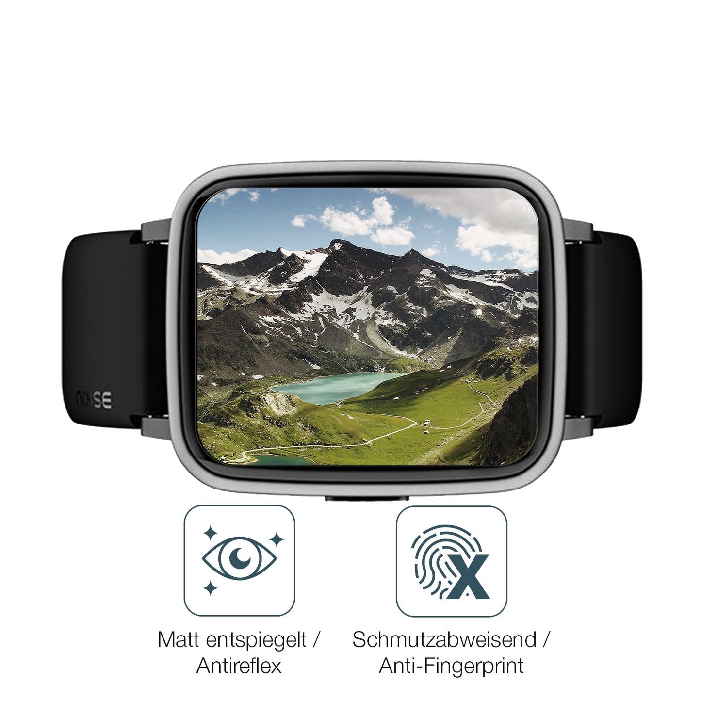 9H Hartbeschichtete, flexible Folie passend zugeschnitten für Noise ColorFit Pulse 2