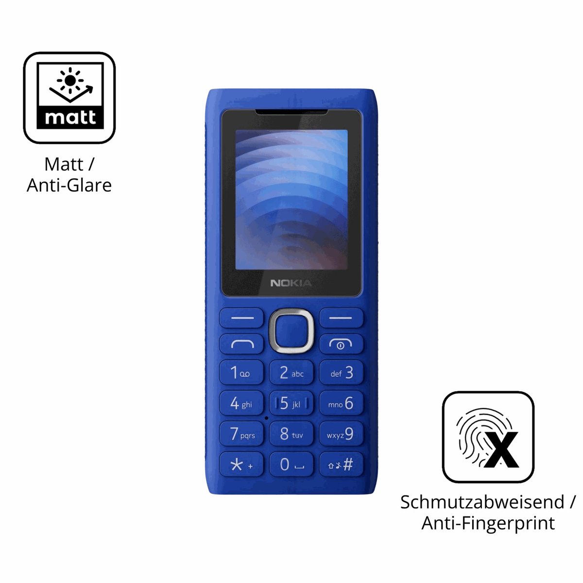 9H Hartbeschichtete, flexible Folie passend zugeschnitten für Nokia 110 Power