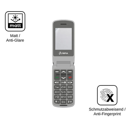 2x Screen Protector for Olympia Style Duo 4G matte Flexible Glass 9H dipos