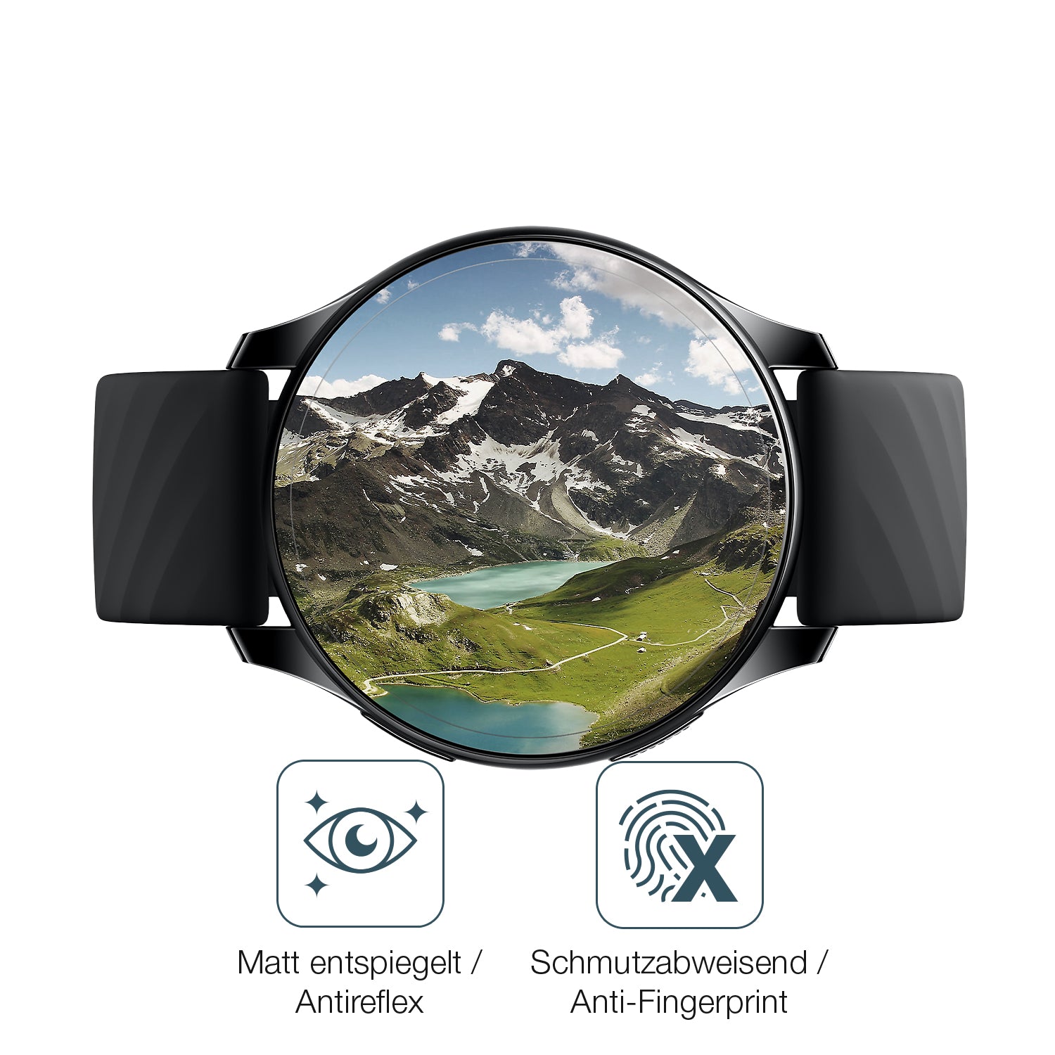 9H Hartbeschichtete, flexible Folie passend zugeschnitten für OnePlus Nord Smartwatch