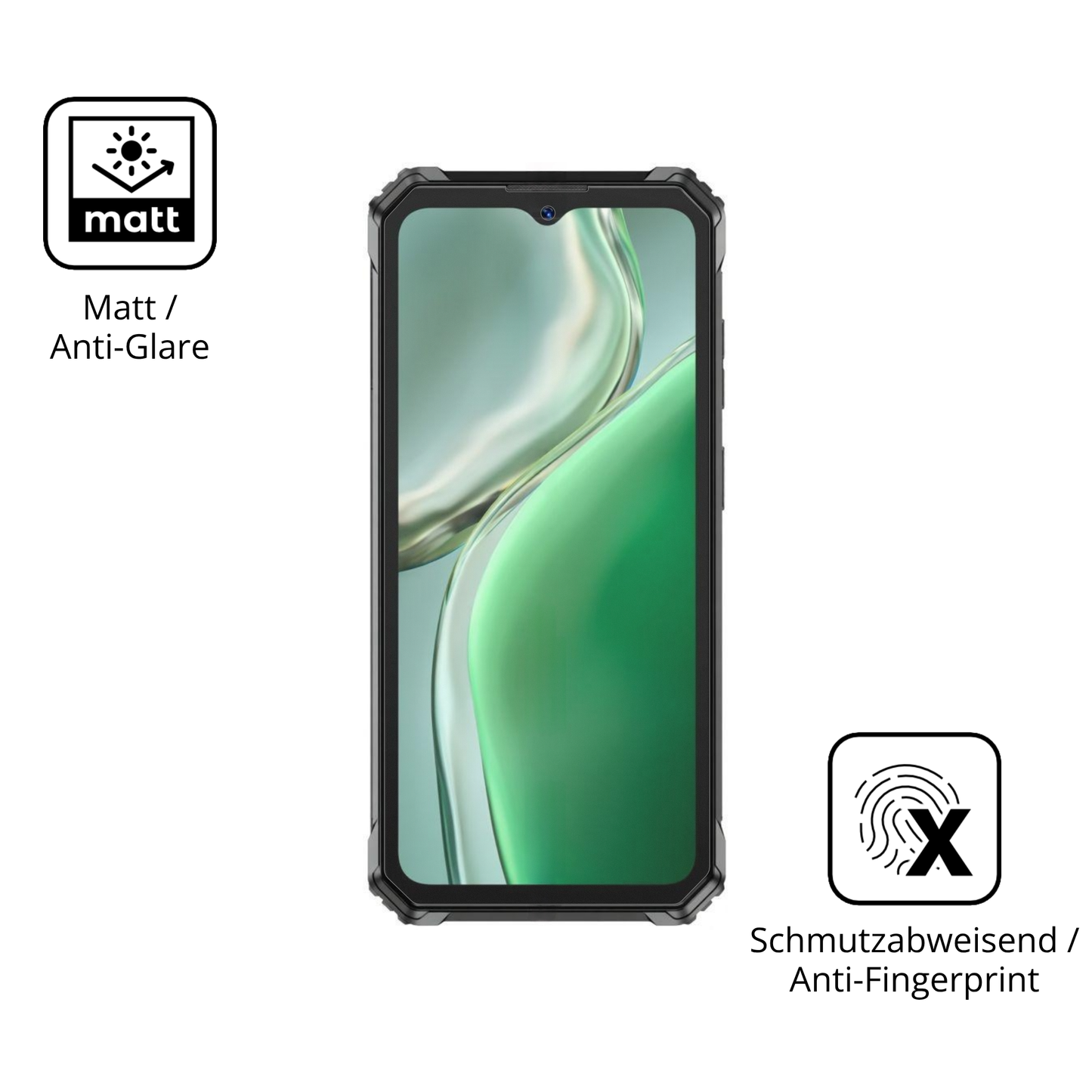9H Hartbeschichtete, flexible Folie passend zugeschnitten für Oukitel G7