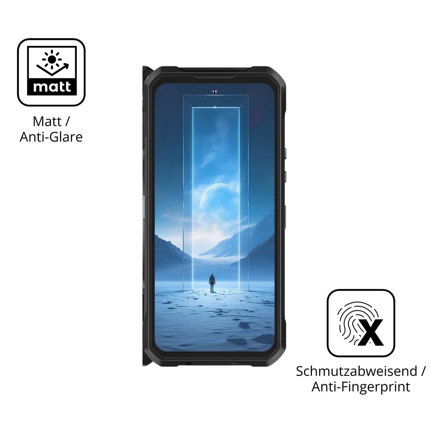 9H Hartbeschichtete, flexible Folie passend zugeschnitten für Oukitel WP61 Ti