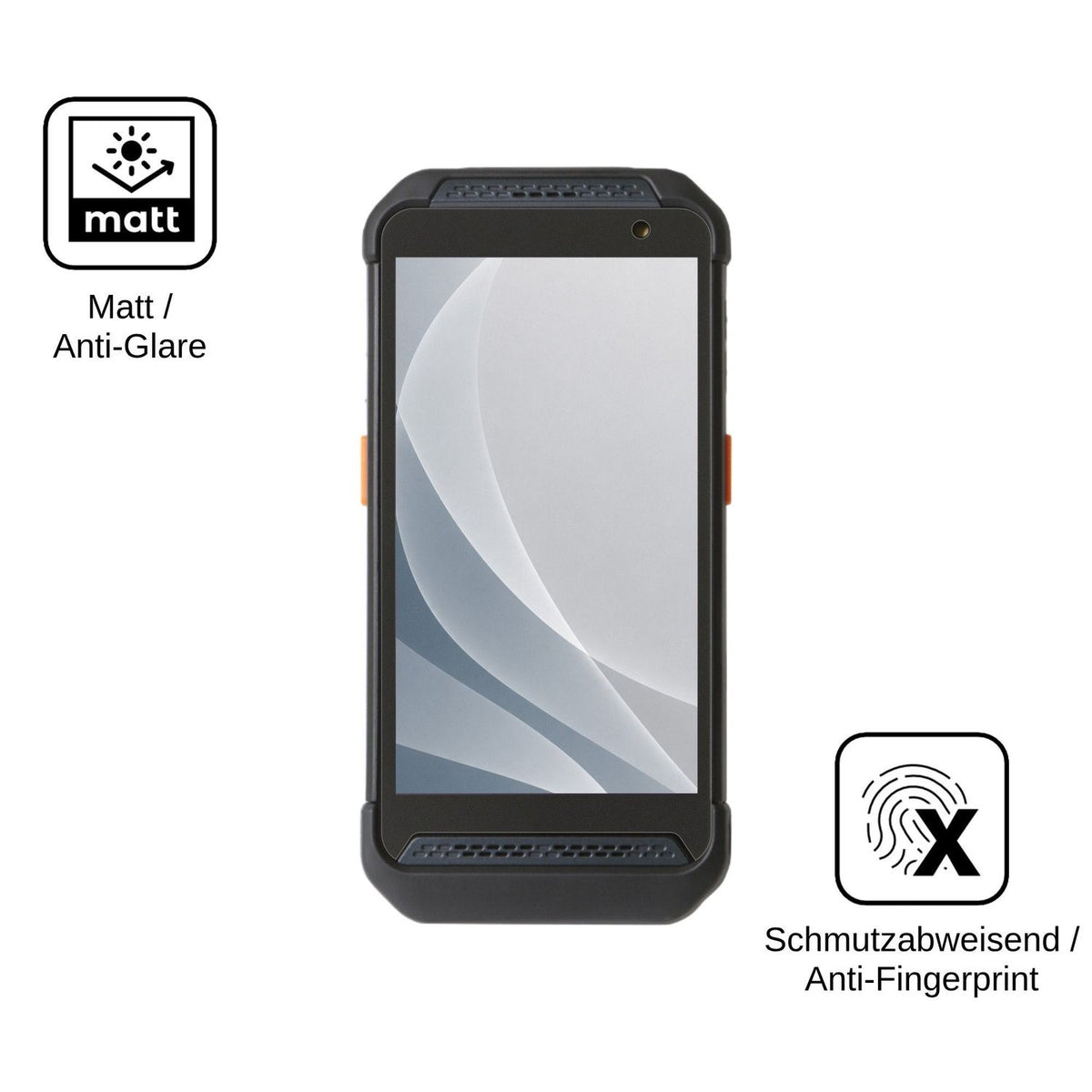 2x Screen Protector for Point Mobile PM86 matte Flexible Glass 9H dipos