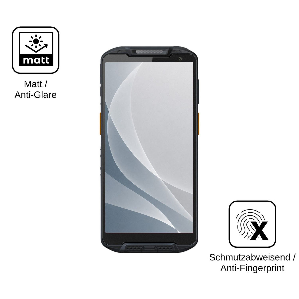 2x Screen Protector for Point Mobile PM95 matte Flexible Glass 9H dipos