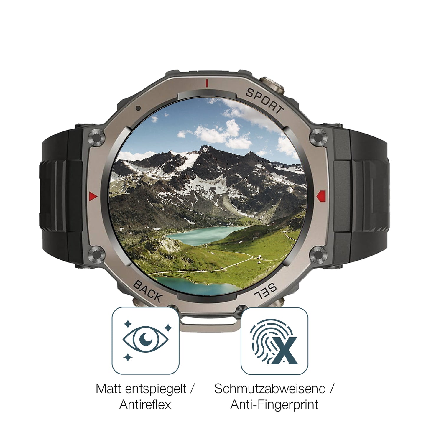 Schutz gegen Kratzer auf dem Reiteag Sekoda GPS 1.43 Zoll Glas durch Schlüssel oder Ähnliches