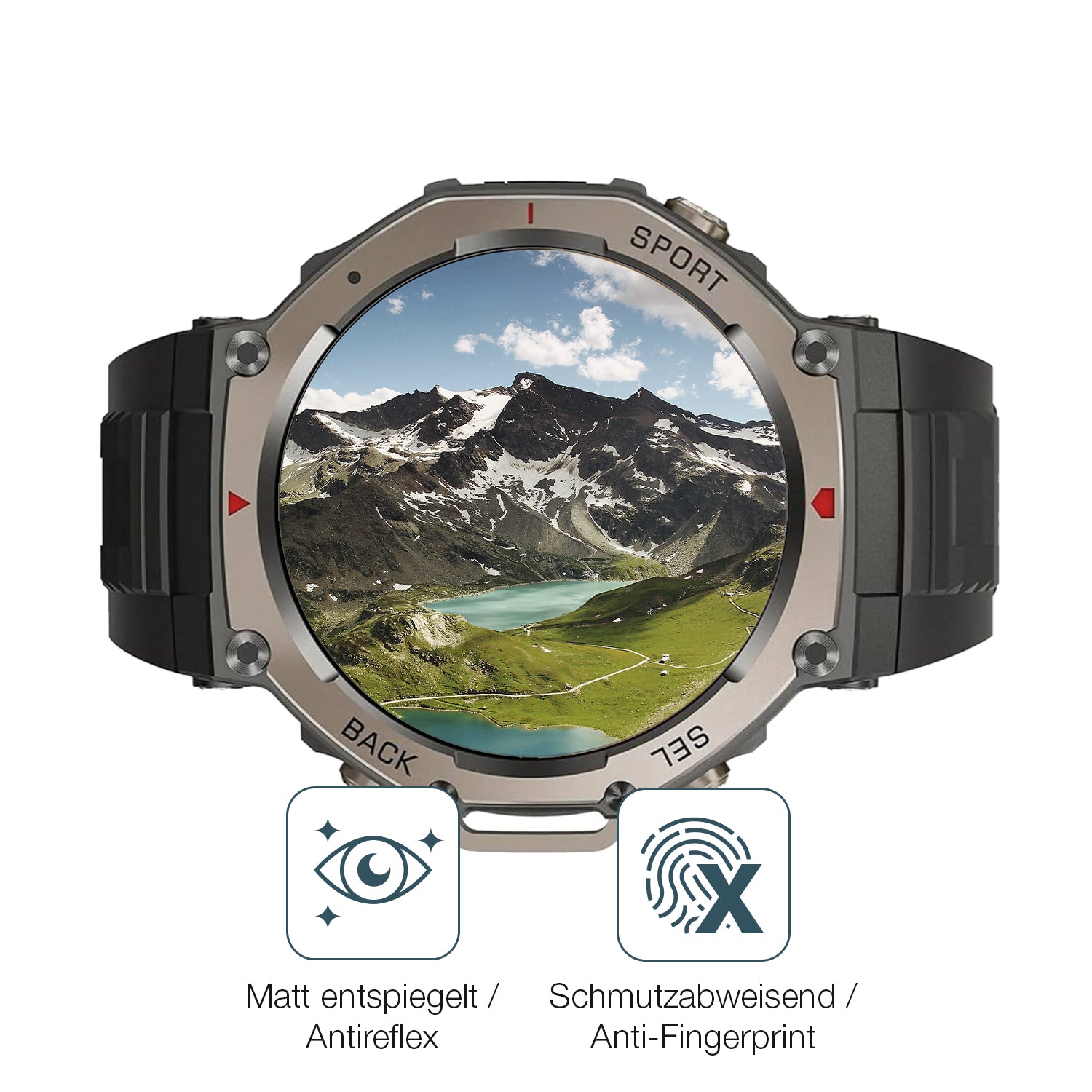 Schutz gegen Kratzer auf dem Reiteag Sekoda GPS 1.43 Zoll Glas durch Schlüssel oder Ähnliches