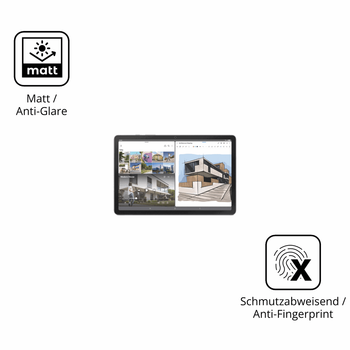 9H Hartbeschichtete, flexible Folie passend zugeschnitten für Samsung Galaxy Tab S10 Lite
