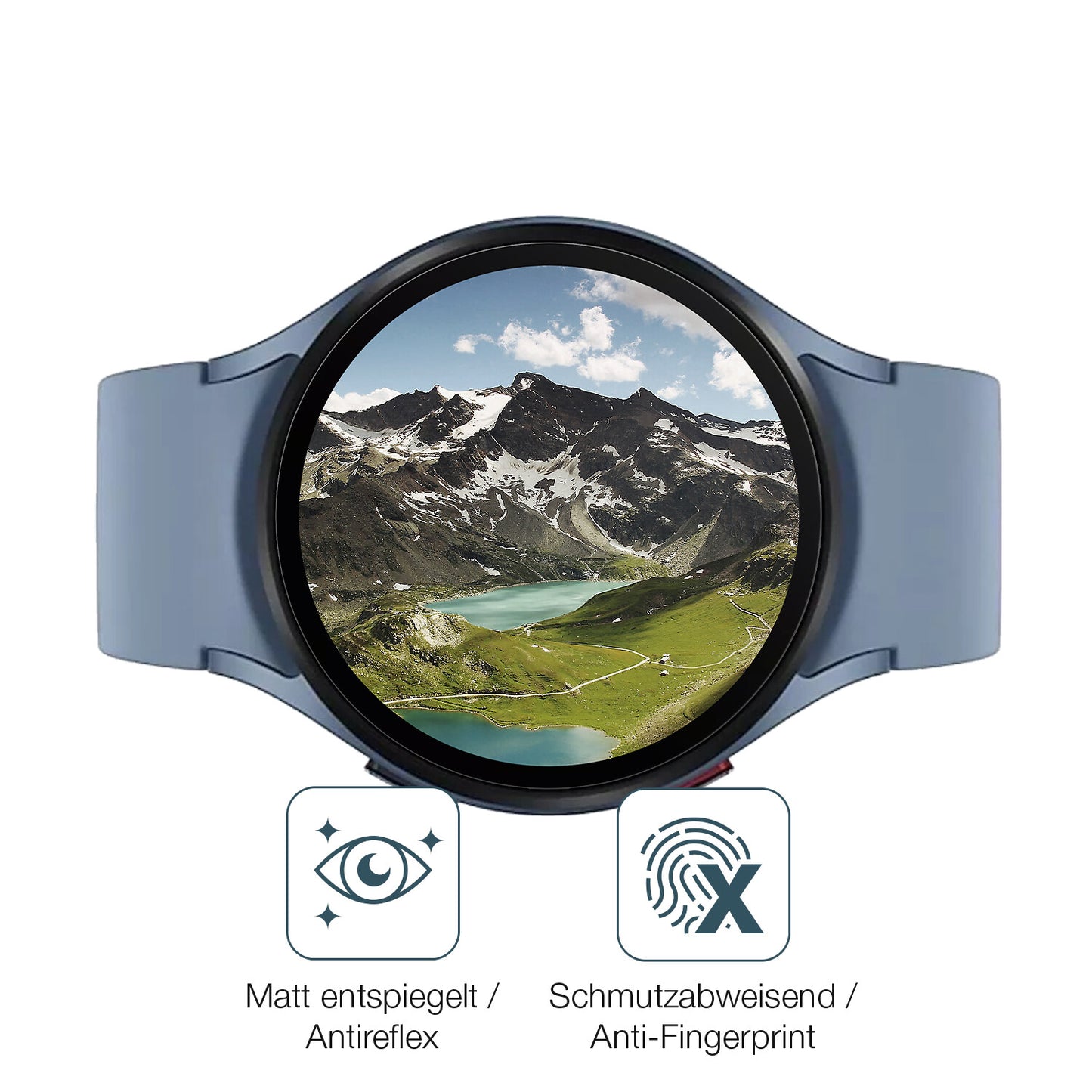 9H Hartbeschichtete, flexible Folie passend zugeschnitten für Samsung Galaxy Watch 5 (44mm)