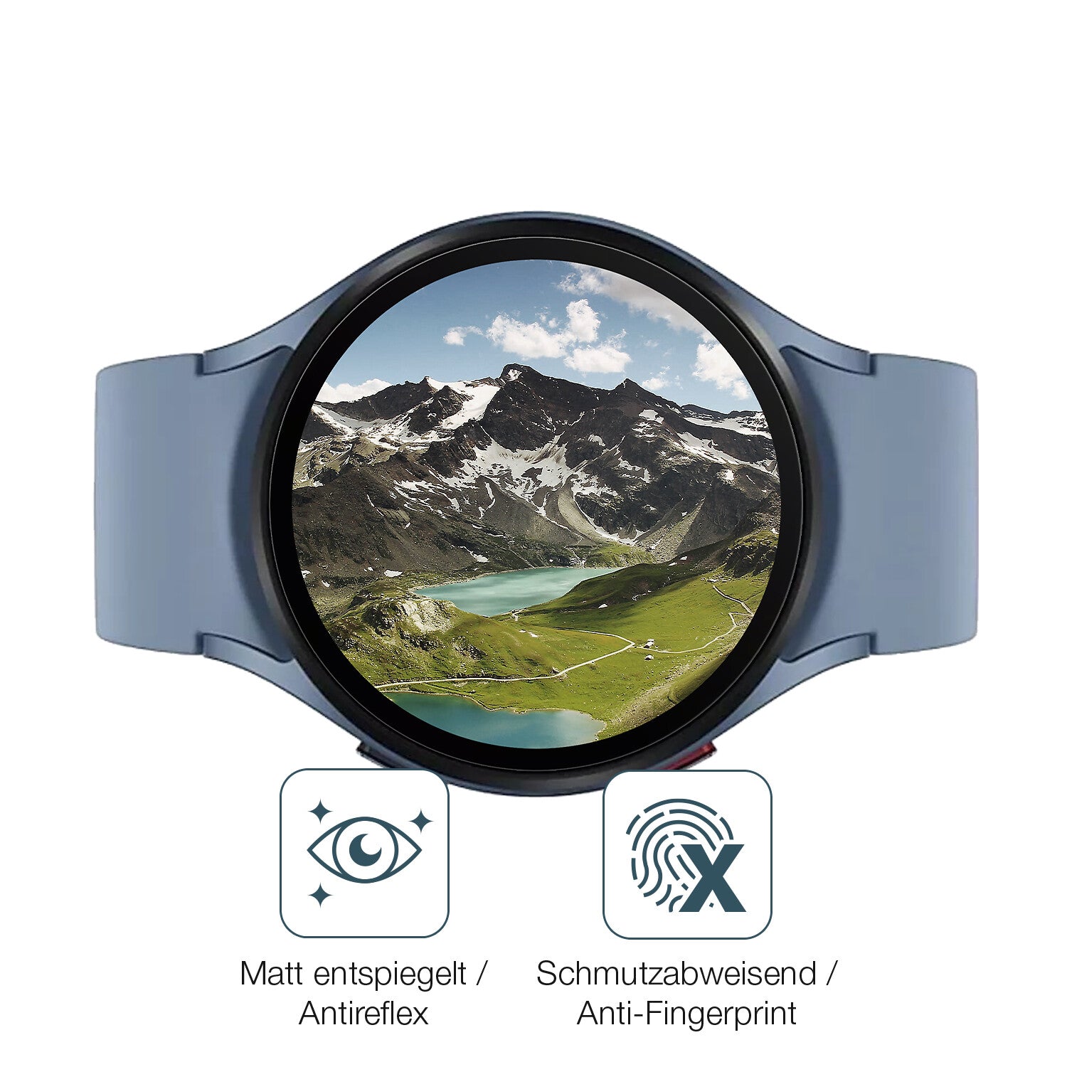 9H Hartbeschichtete, flexible Folie passend zugeschnitten für Samsung Galaxy Watch 5 (44mm)