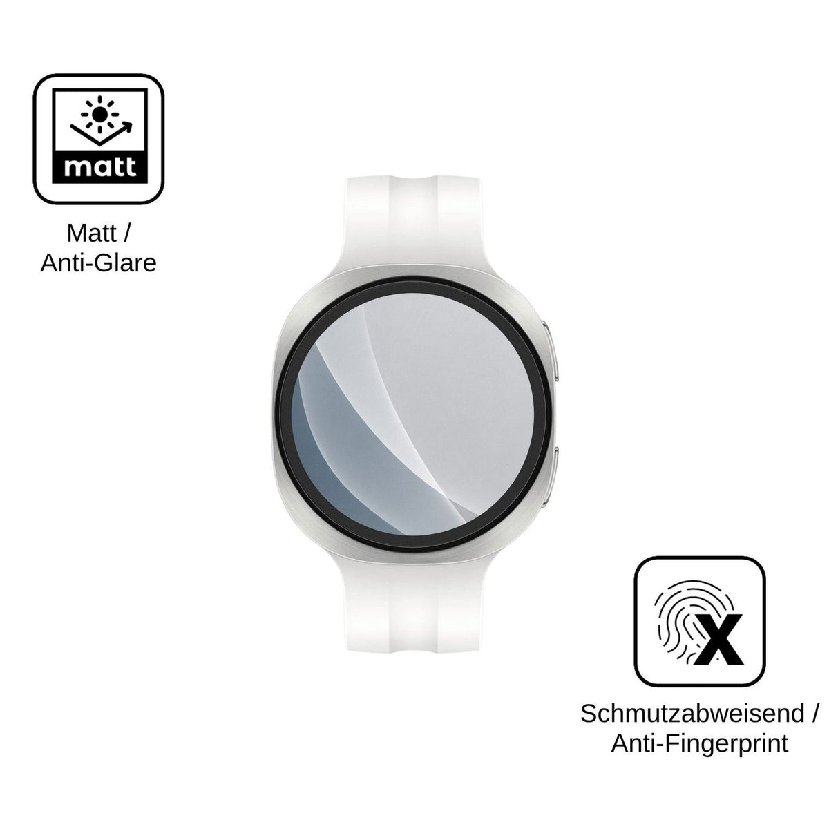 2x Screen Protector for Samsung Galaxy Watch 9 40mm matte Flexible Glass 9H dipos