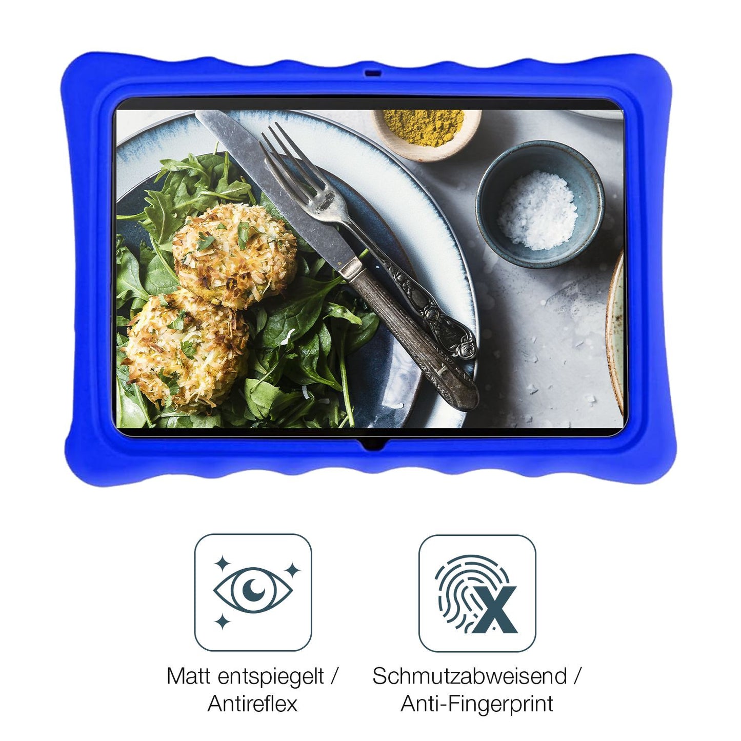 9H Hartbeschichtete, flexible Folie passend zugeschnitten für SaveFamily Evolution Kids Tablet