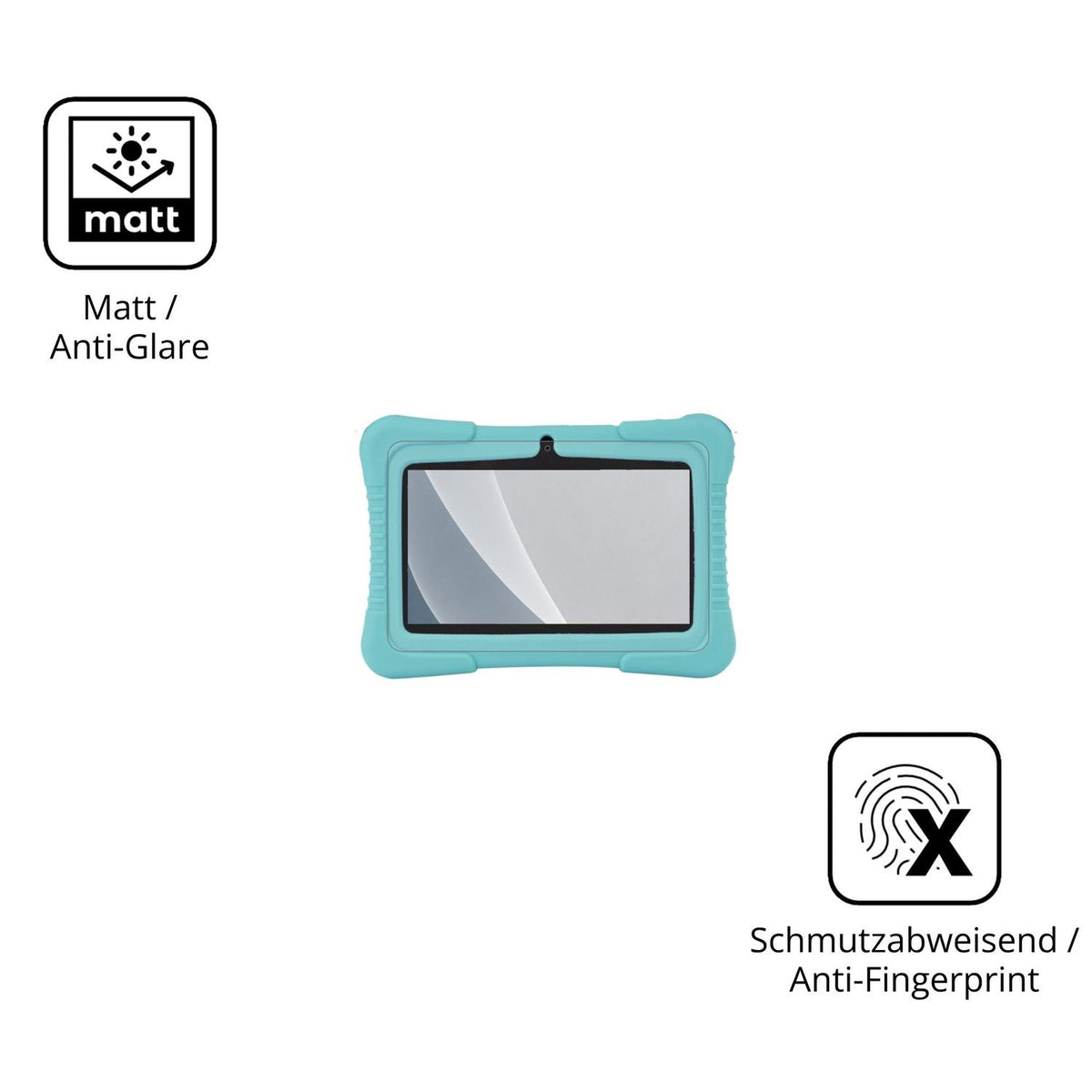 9H Hartbeschichtete, flexible Folie passend zugeschnitten für SaveFamily Kids Tablet 7