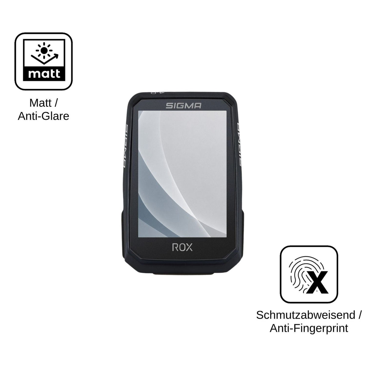 2x Screen Protector for Sigma ROX 4.0 Endurance matte Flexible Glass 9H dipos