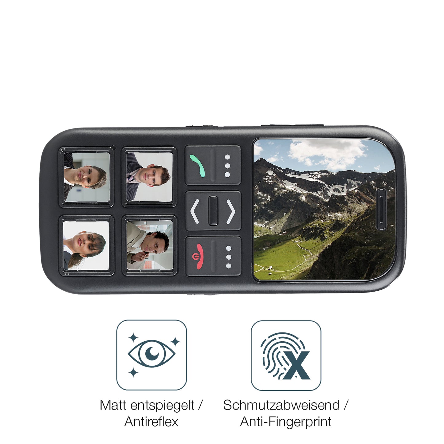 Schutz gegen Kratzer auf dem simvalley mobile RX-820.GPS Glas durch Schlüssel oder Ähnliches