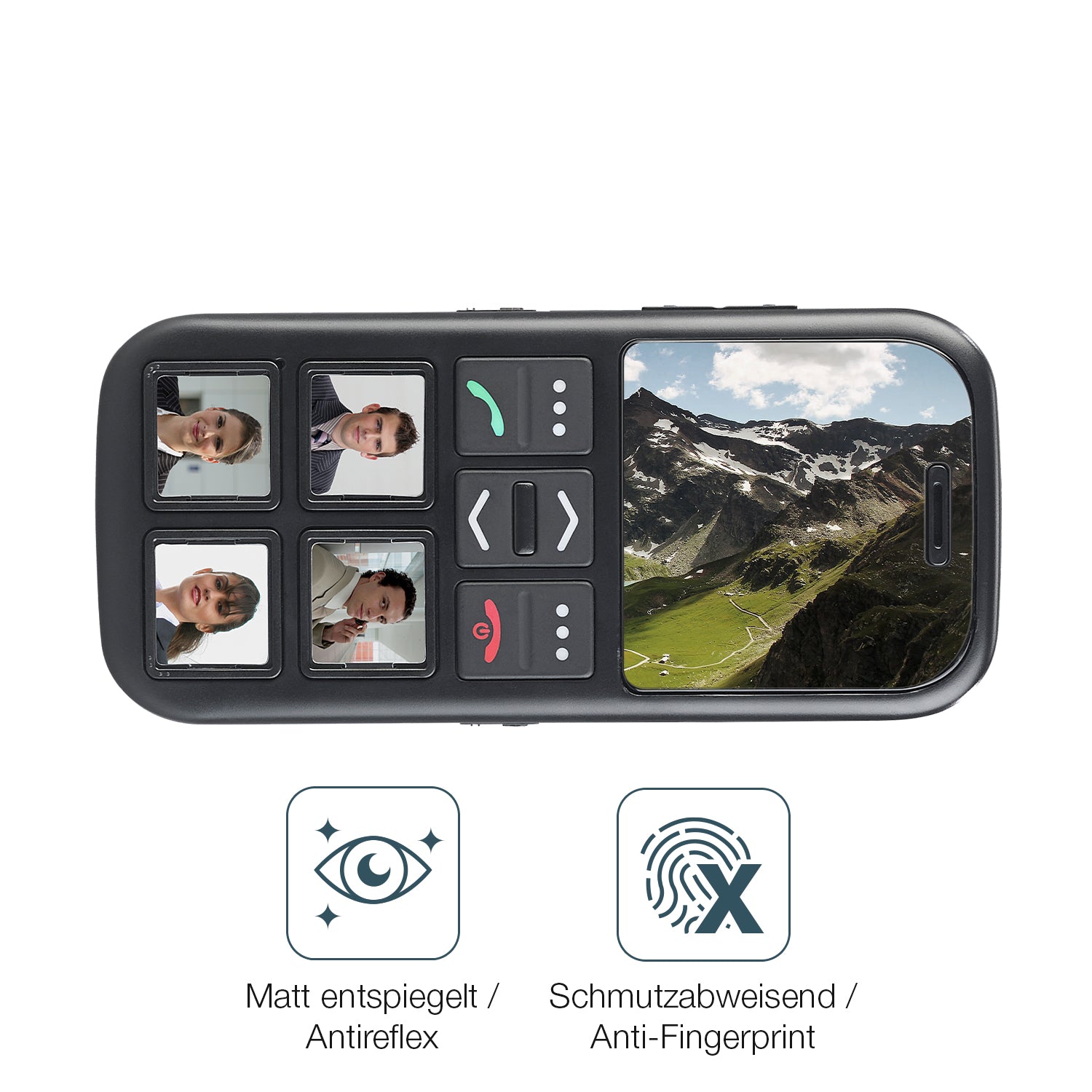 Schutz gegen Kratzer auf dem simvalley mobile RX-820.GPS Glas durch Schlüssel oder Ähnliches