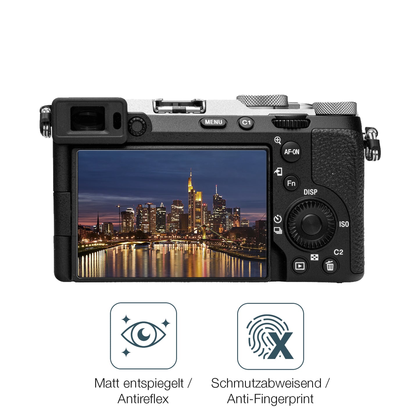 Schutz gegen Kratzer auf dem Sony Alpha 7C II (ILCE-7CM2) Glas durch Schlüssel oder Ähnliches