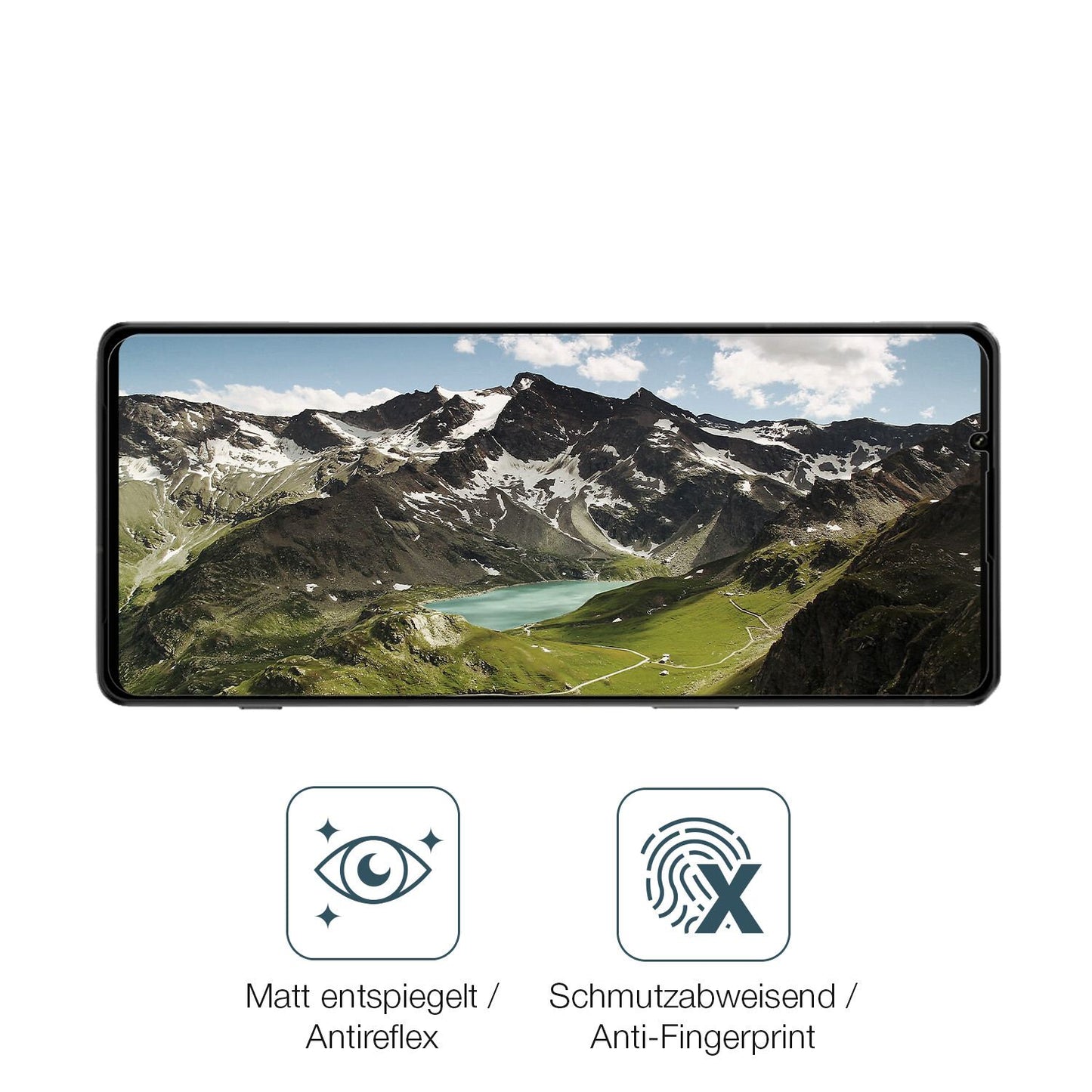 9H Hartbeschichtete, flexible Folie passend zugeschnitten für Sony Xperia 1 IV